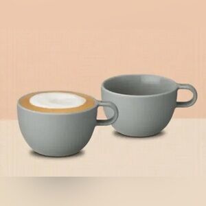 ☕️ ☕️ 2 Nespresso Barista Medium Ceramic Cappuccino Cups/Mugs. New in Boxes.